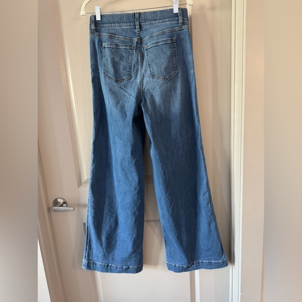 Spanx l Seamed Front Wide Leg Jean l M - Picture 9 of 12